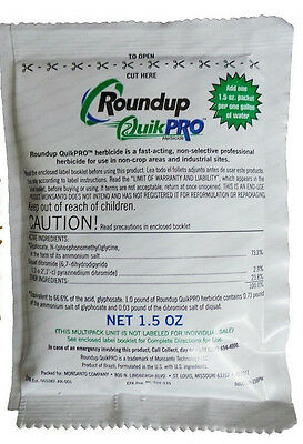 Roundup Quick Pro 73.3% Makes 1 Gallon 1.5 Oz. Packet Dry Round Up Quik Pro