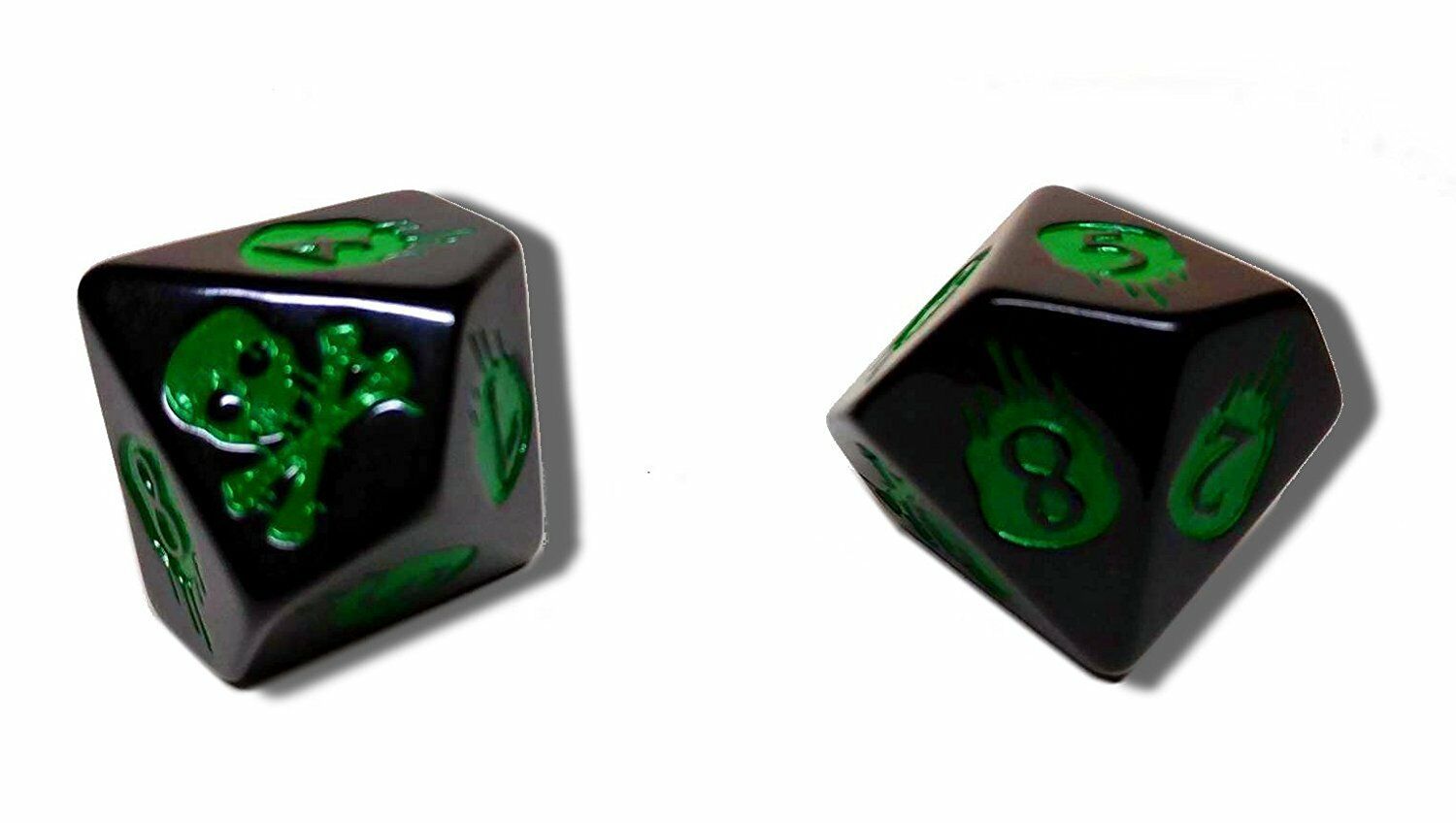 2x 10-sided Mtg Poison Counter Dice Flipside