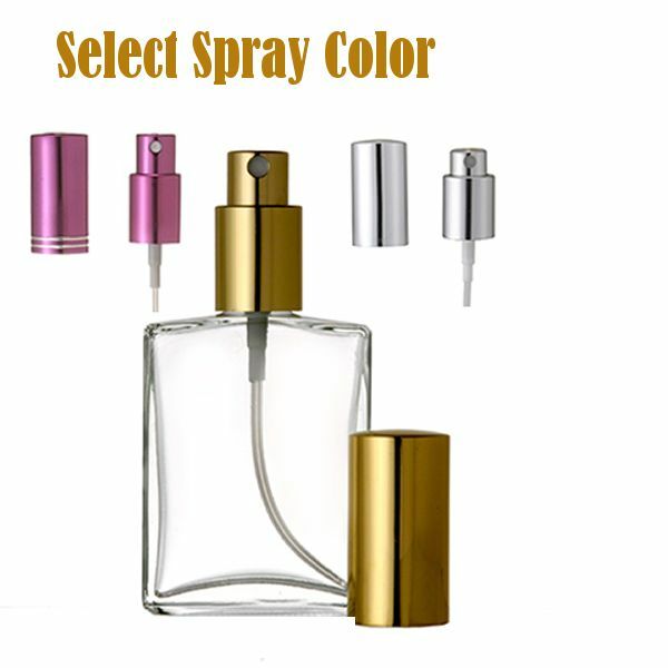 Empty Refillable Travel Glass Perfume Bottle With Spray Atomizer 1oz 2 Oz 3.4 Oz