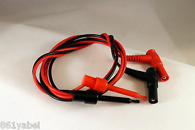 Banana Plug To Test Hook Clip Probe Cables For Multimeter (us Stock)
