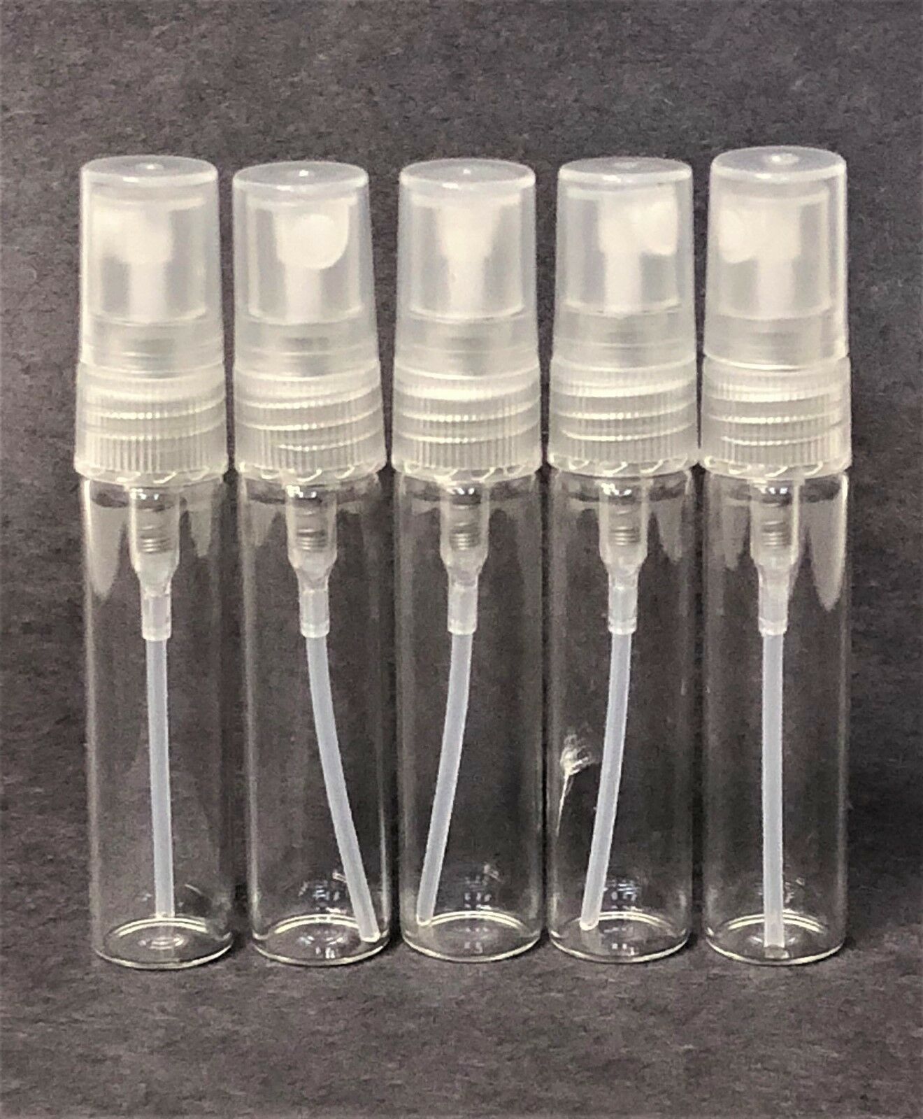 5 Glass Clear Refillable Perfume Atomizer Mini Spray Empty Bottles 5 Ml .17 Oz