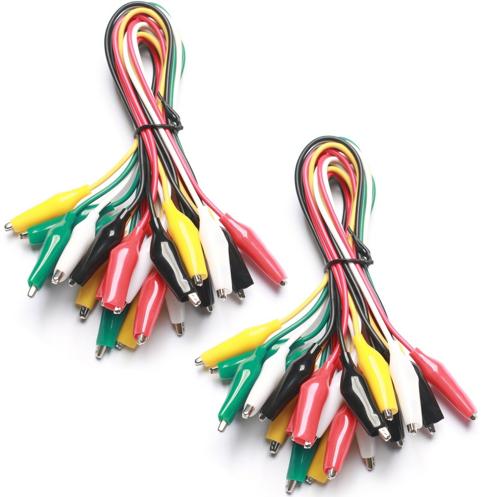 Wgge Wg-026 20 Pieces And 5 Colors Test Lead Set & Alligator Clips,20.5 Inches